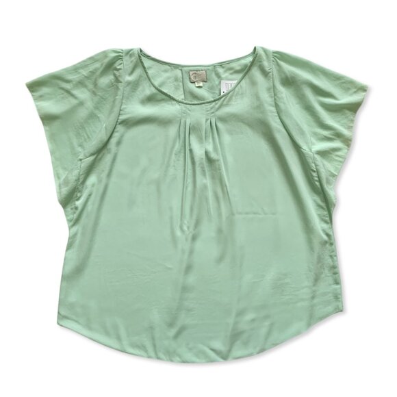 Anthropologie 9-H15 STCL Mint Green Flutter Sleeve Hilma Blouse Top Dollette - Picture 4 of 13